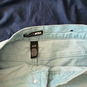 Mint green fashion nova shorts